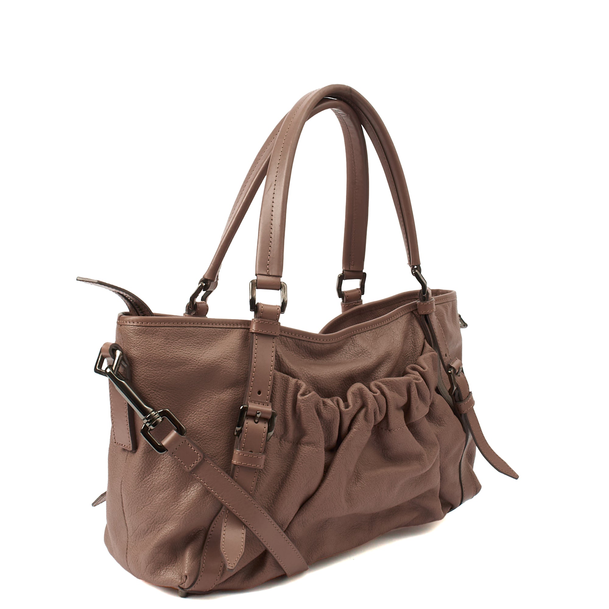 Burberry Tote Shoulder Bag in Pink, Leather