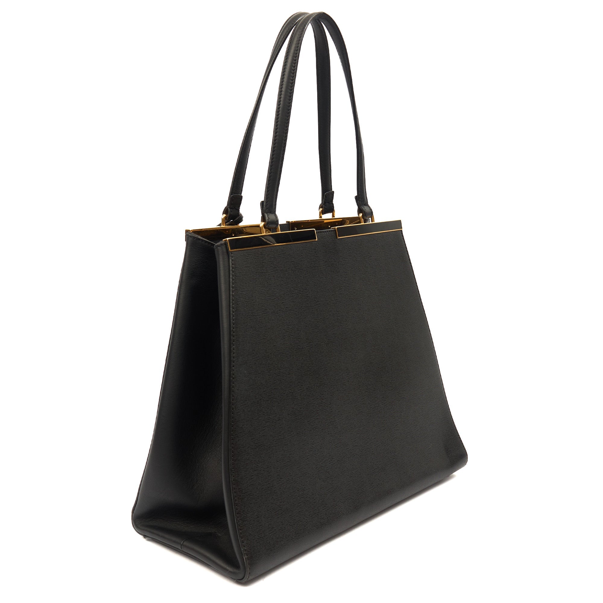 Fendi Shoulder Bag 2Jour - Medium  in Black, Leather