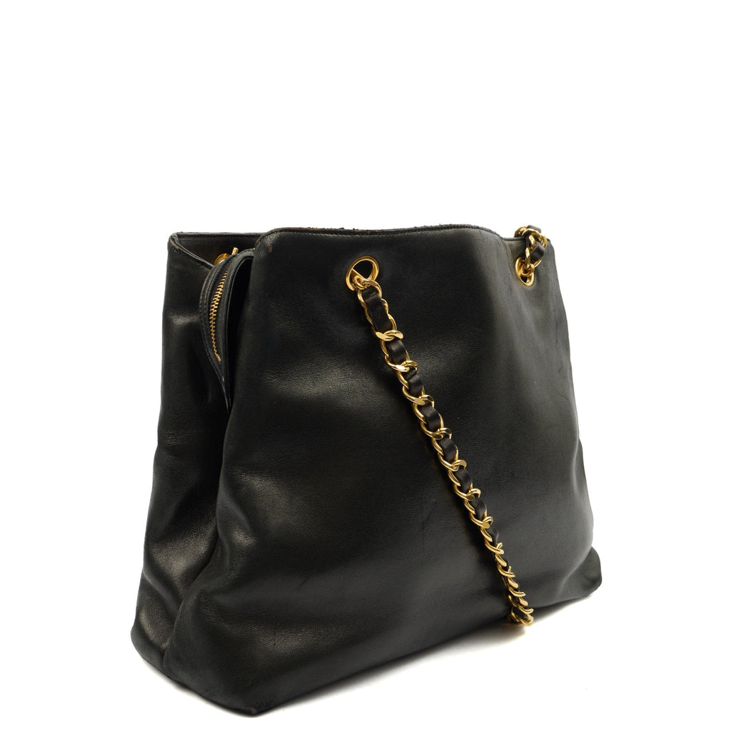 Chanel Tote Vintage Tote in Black, Lambskin Leather