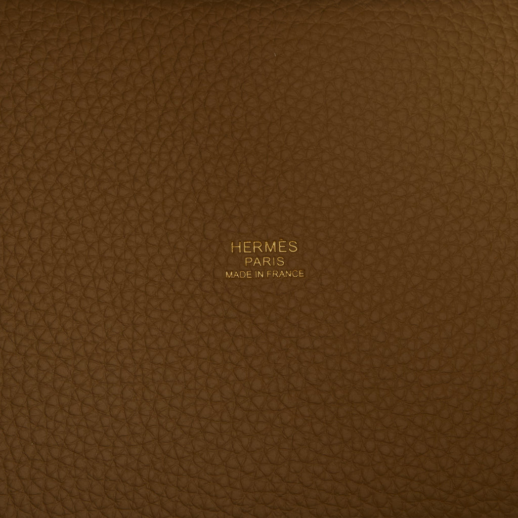 Hermes Tote Picotin 18 in Trench, Clemence Leather