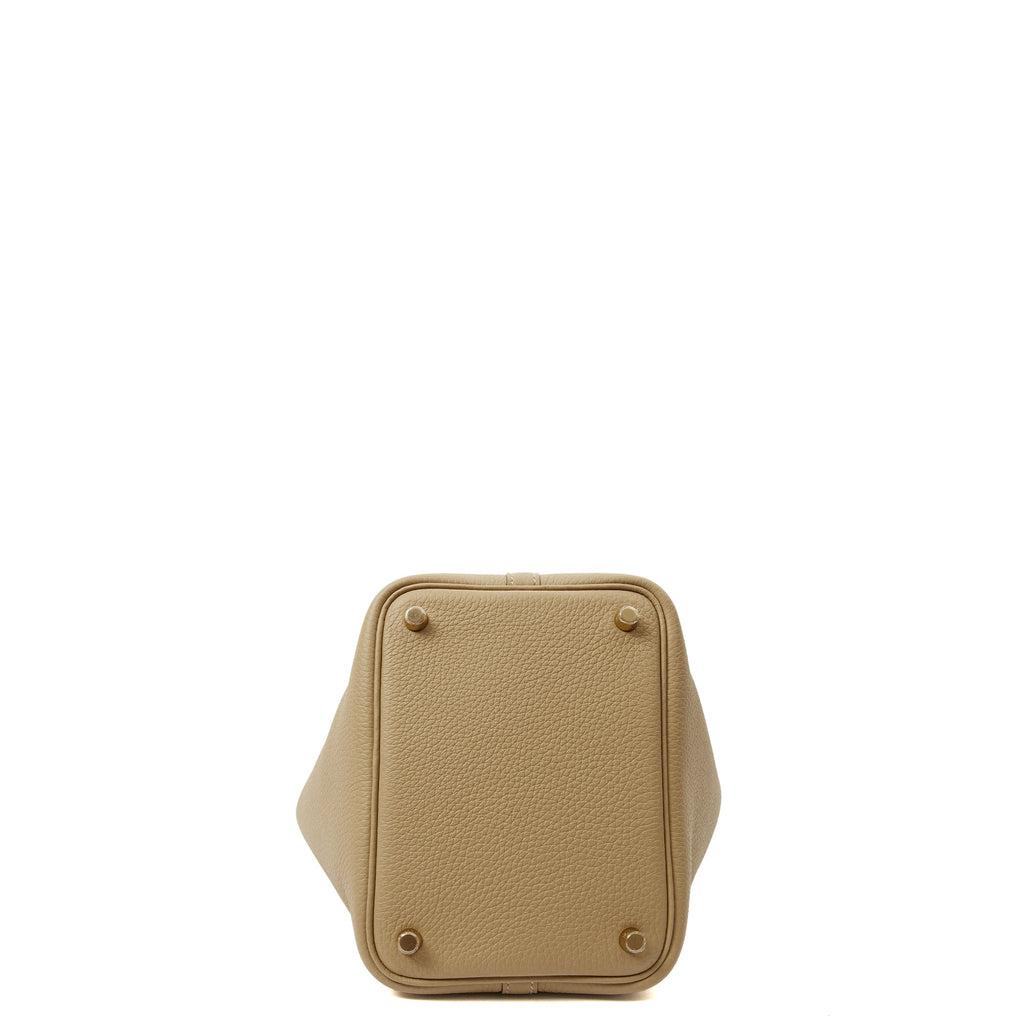 Hermes Tote Picotin 18 in Trench, Clemence Leather