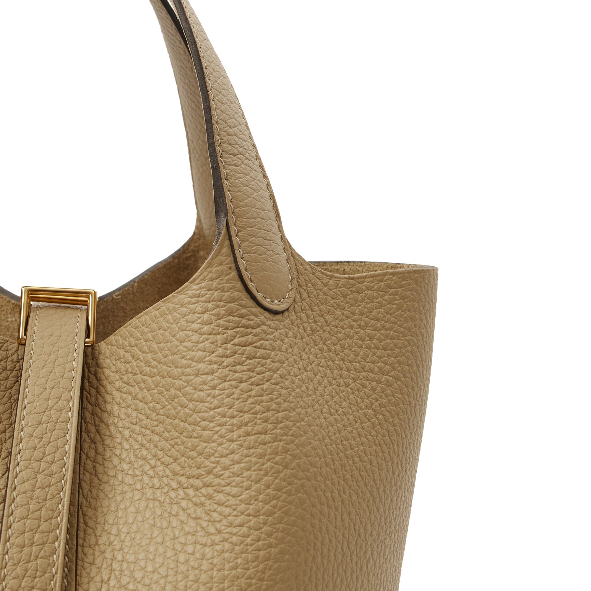 Hermes Tote Picotin 18 in Trench, Clemence Leather