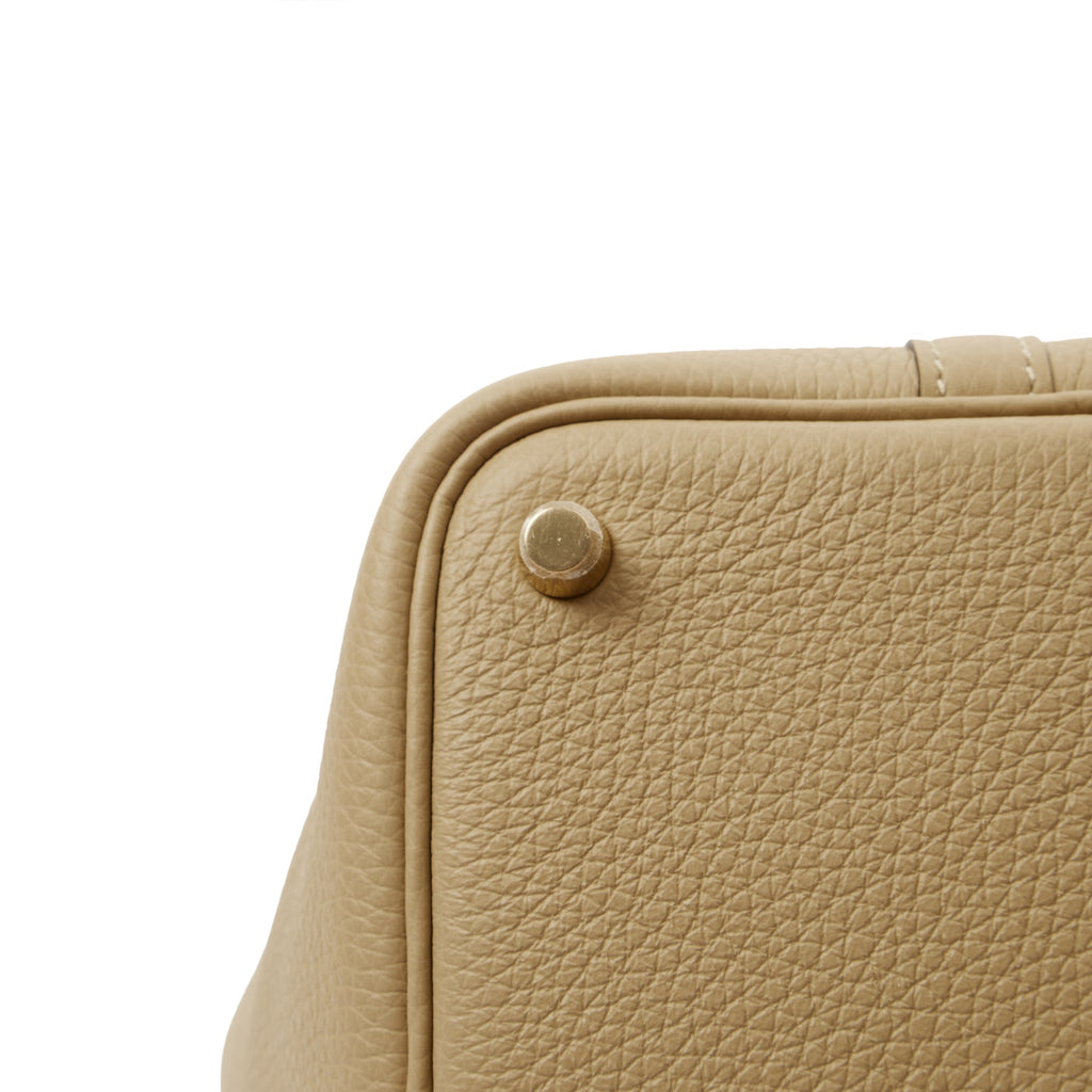 Hermes Tote Picotin 18 in Trench, Clemence Leather