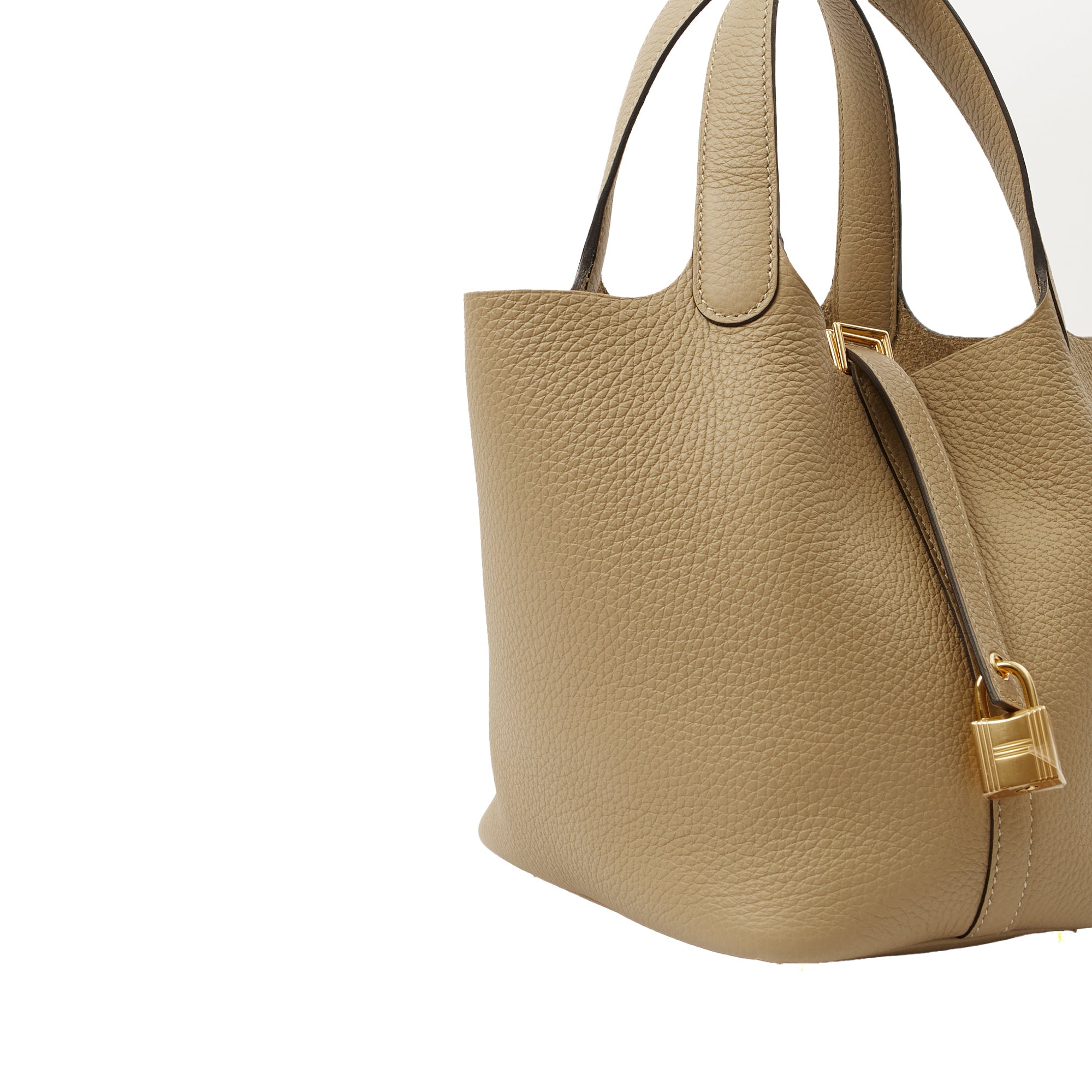 Hermes Tote Picotin 18 in Trench, Clemence Leather
