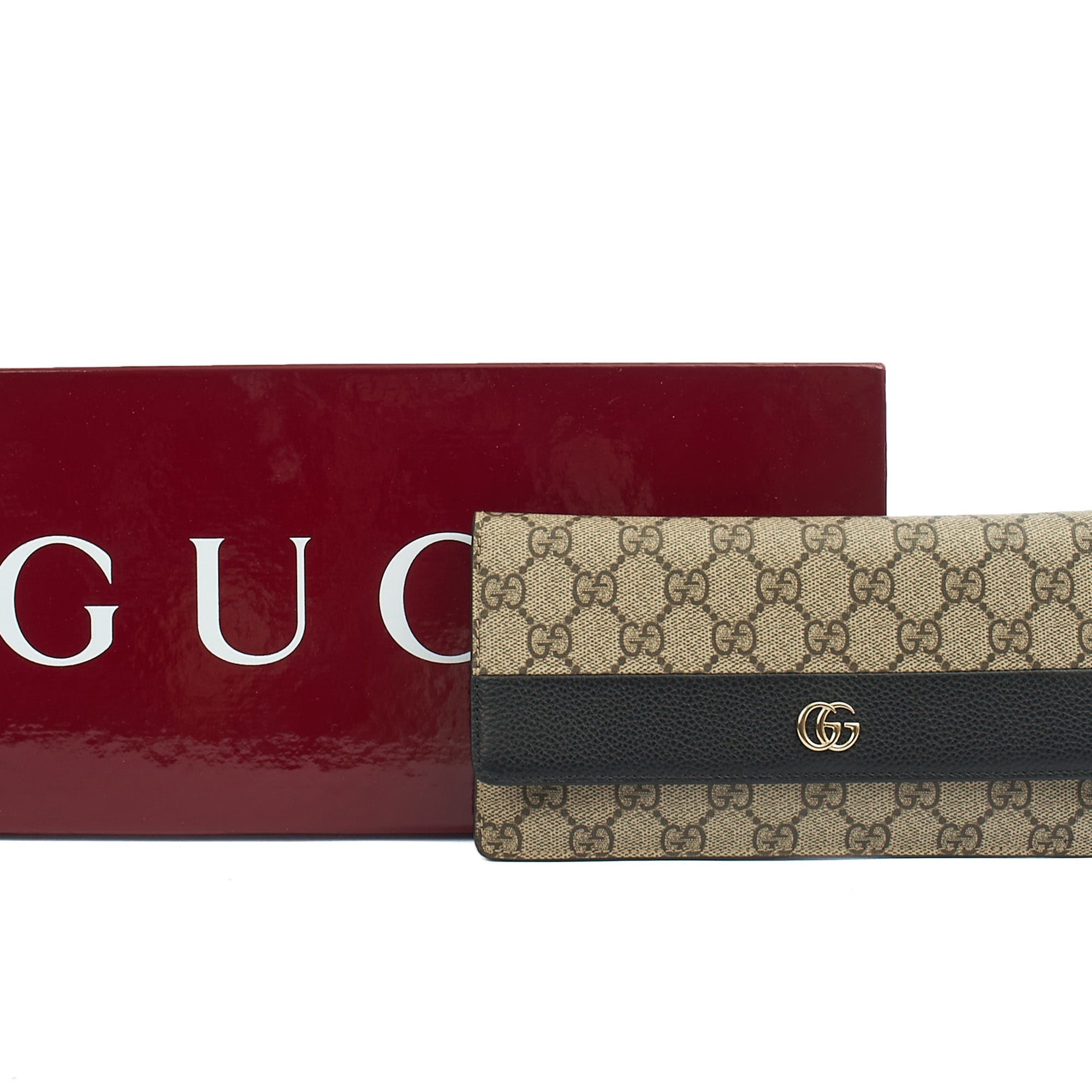 Gucci Purse Wallet in GG Supreme, Leather
