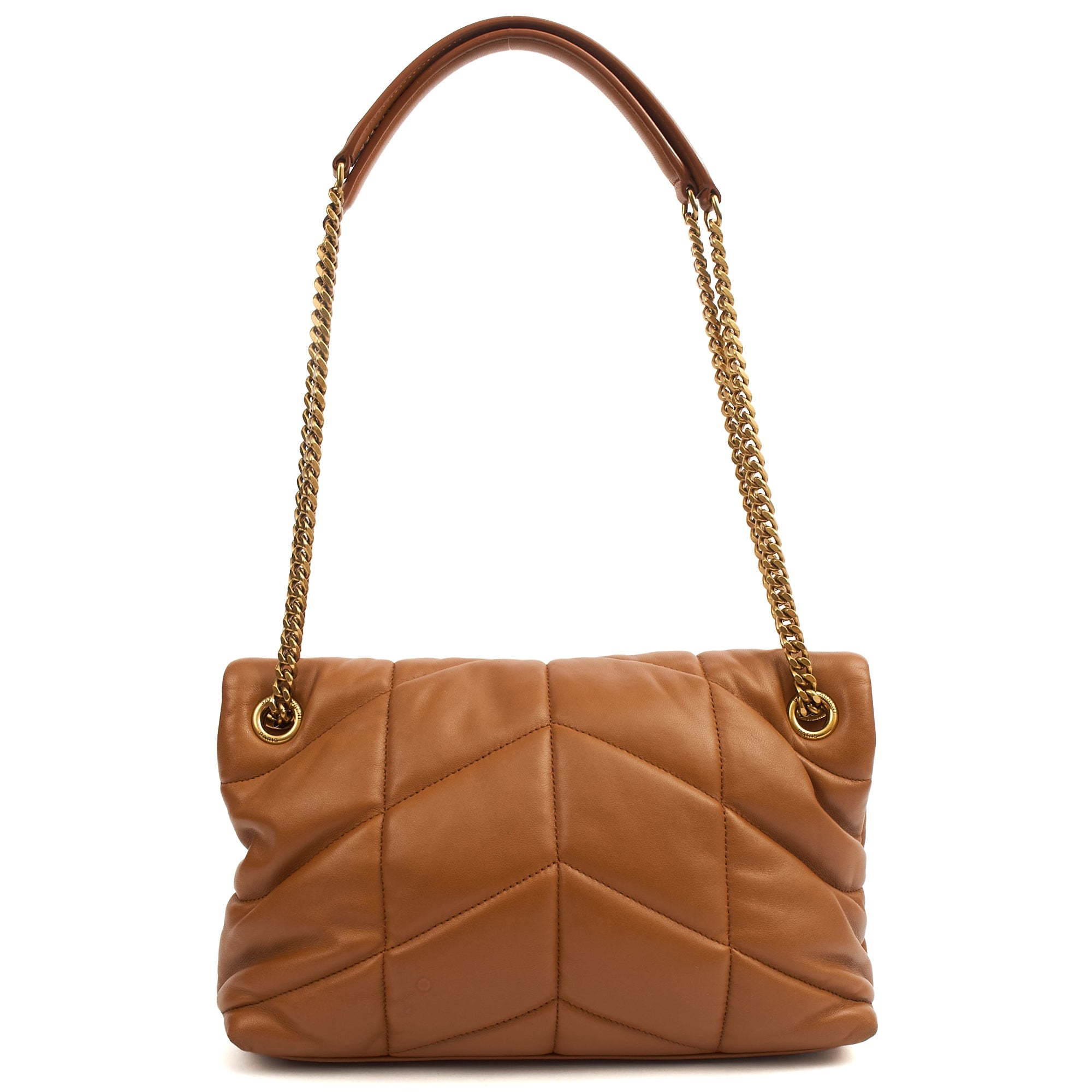 Saint Laurent Shoulder Bag Puffer - Medium in Brown, Leather