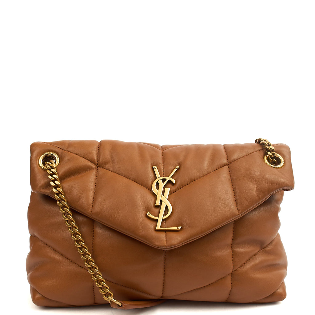Saint Laurent Shoulder Bag Puffer - Medium in Brown, Leather