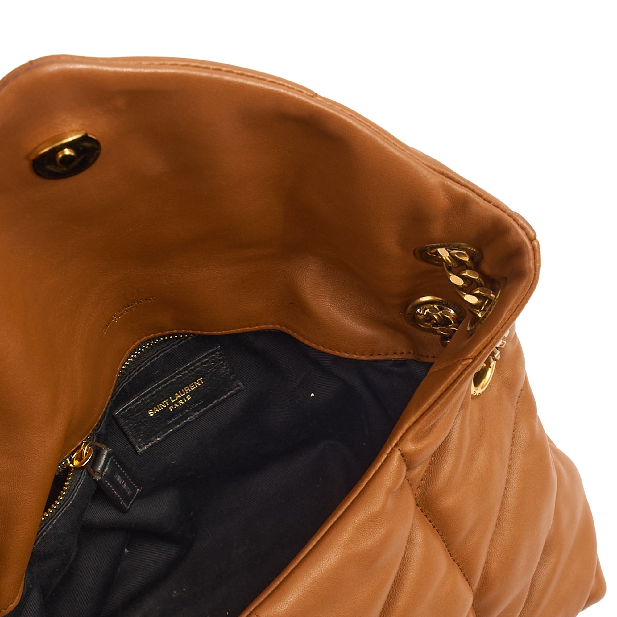 Saint Laurent Shoulder Bag Puffer - Medium in Brown, Leather