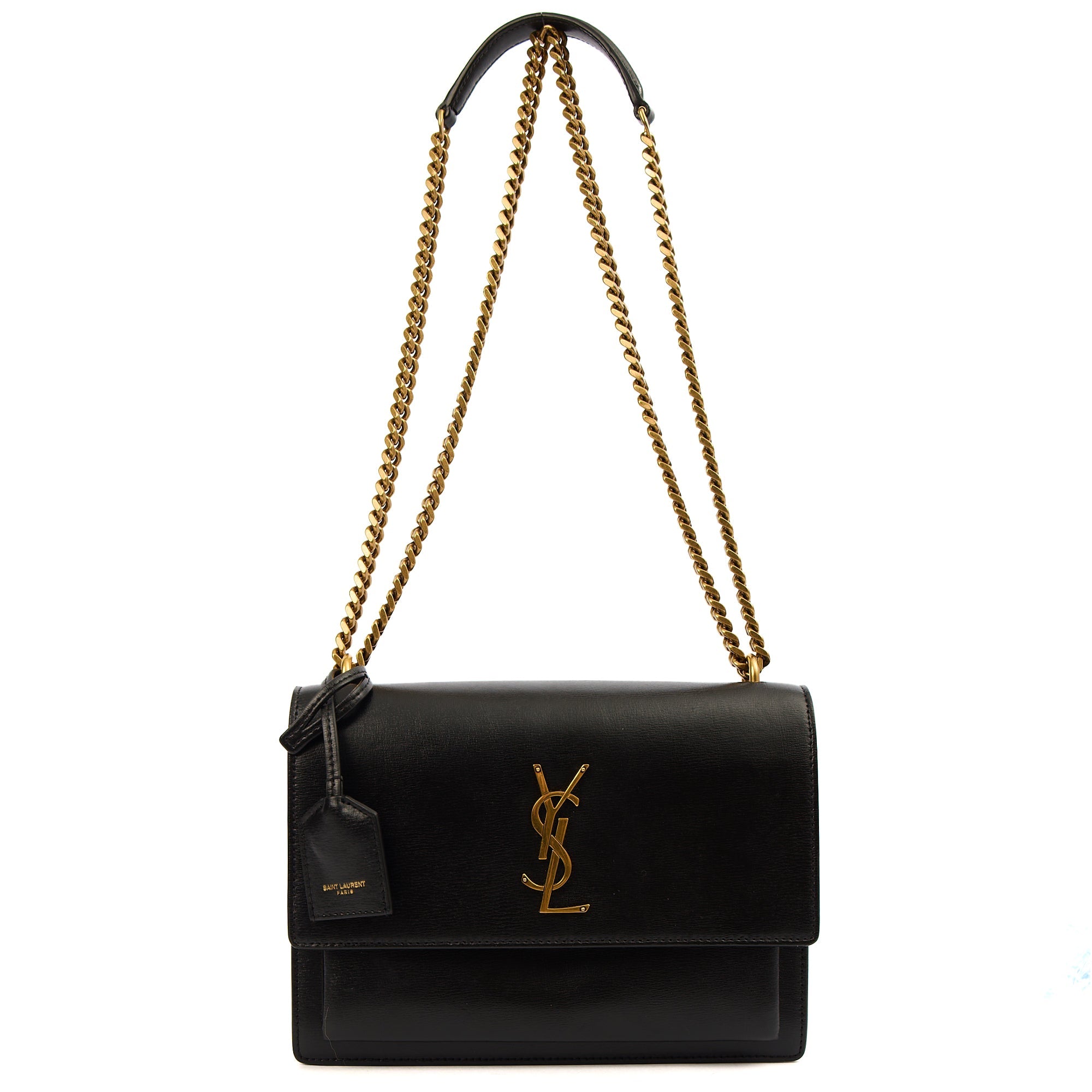 Saint Laurent Cross Body Sunset - Medium in Black, Leather