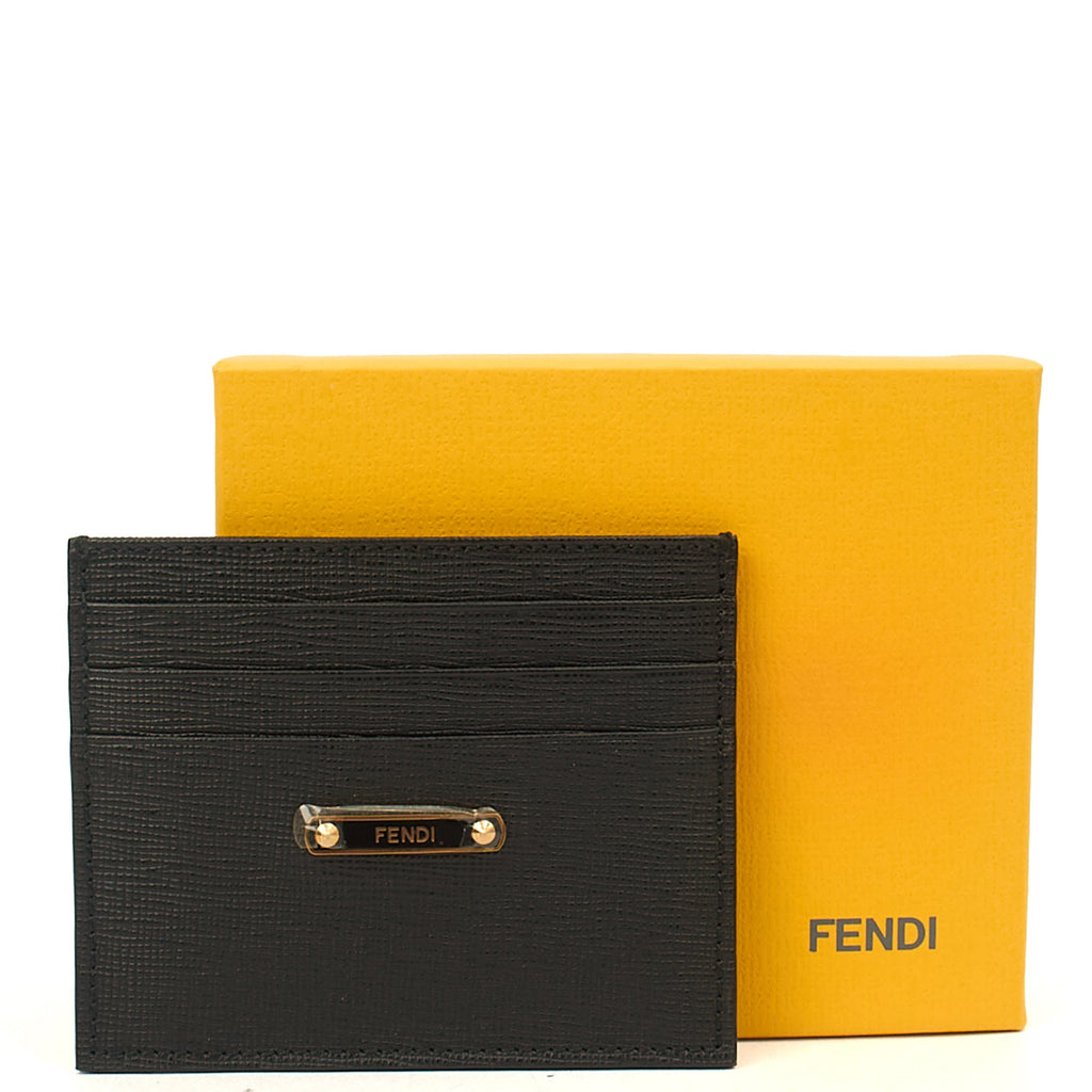 Fendi Wallet  Holder in Black, Leather