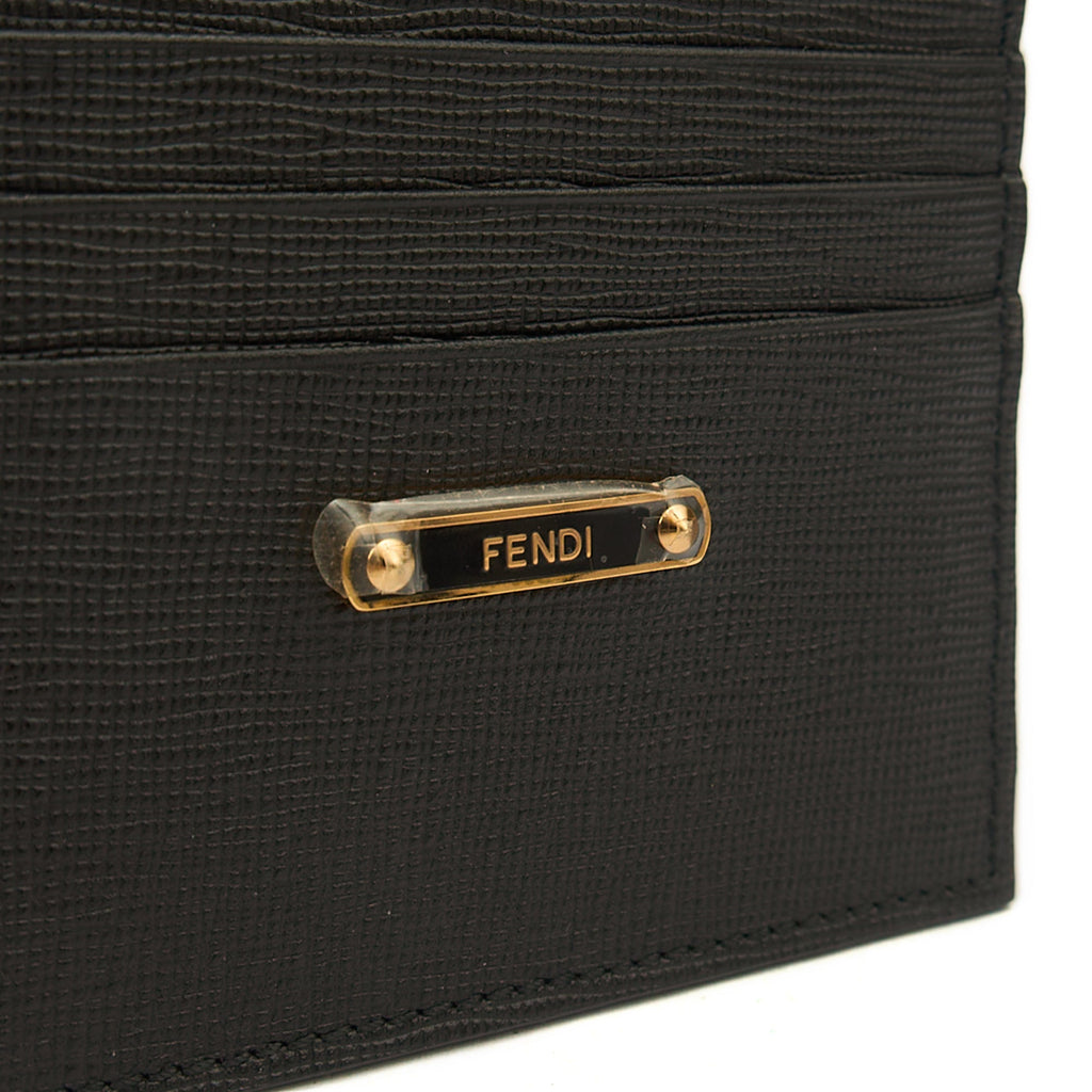 Fendi Wallet  Holder in Black, Leather