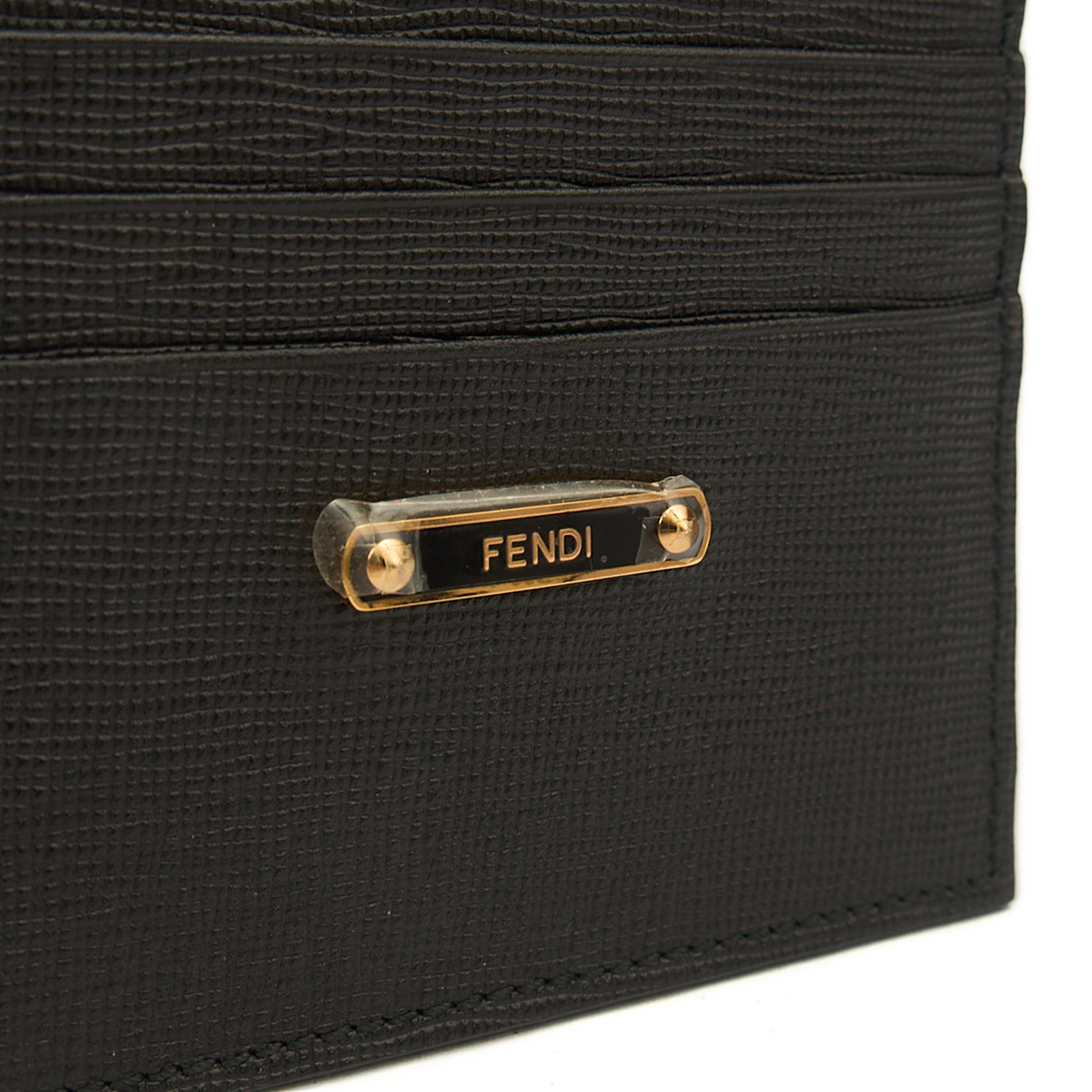 Fendi Wallet  Holder in Black, Leather