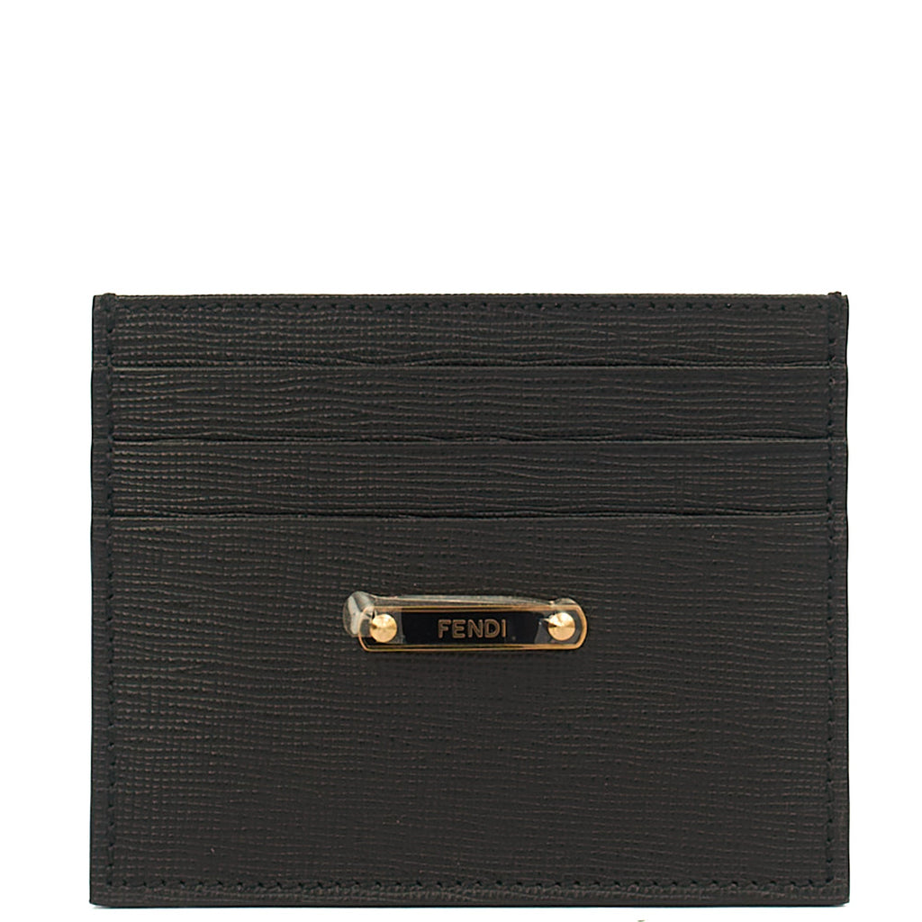 Fendi Wallet  Holder in Black, Leather