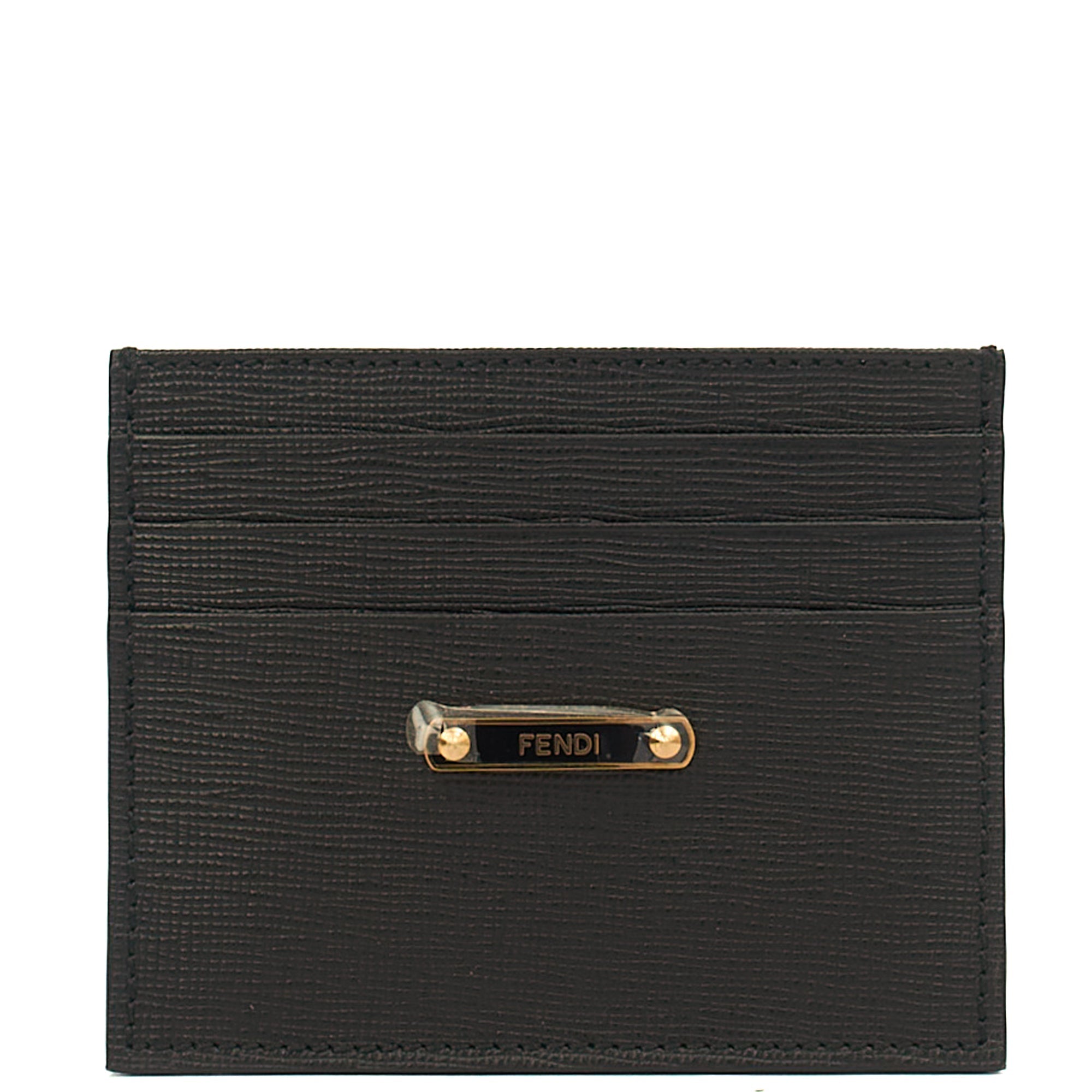 Fendi Wallet  Holder in Black, Leather