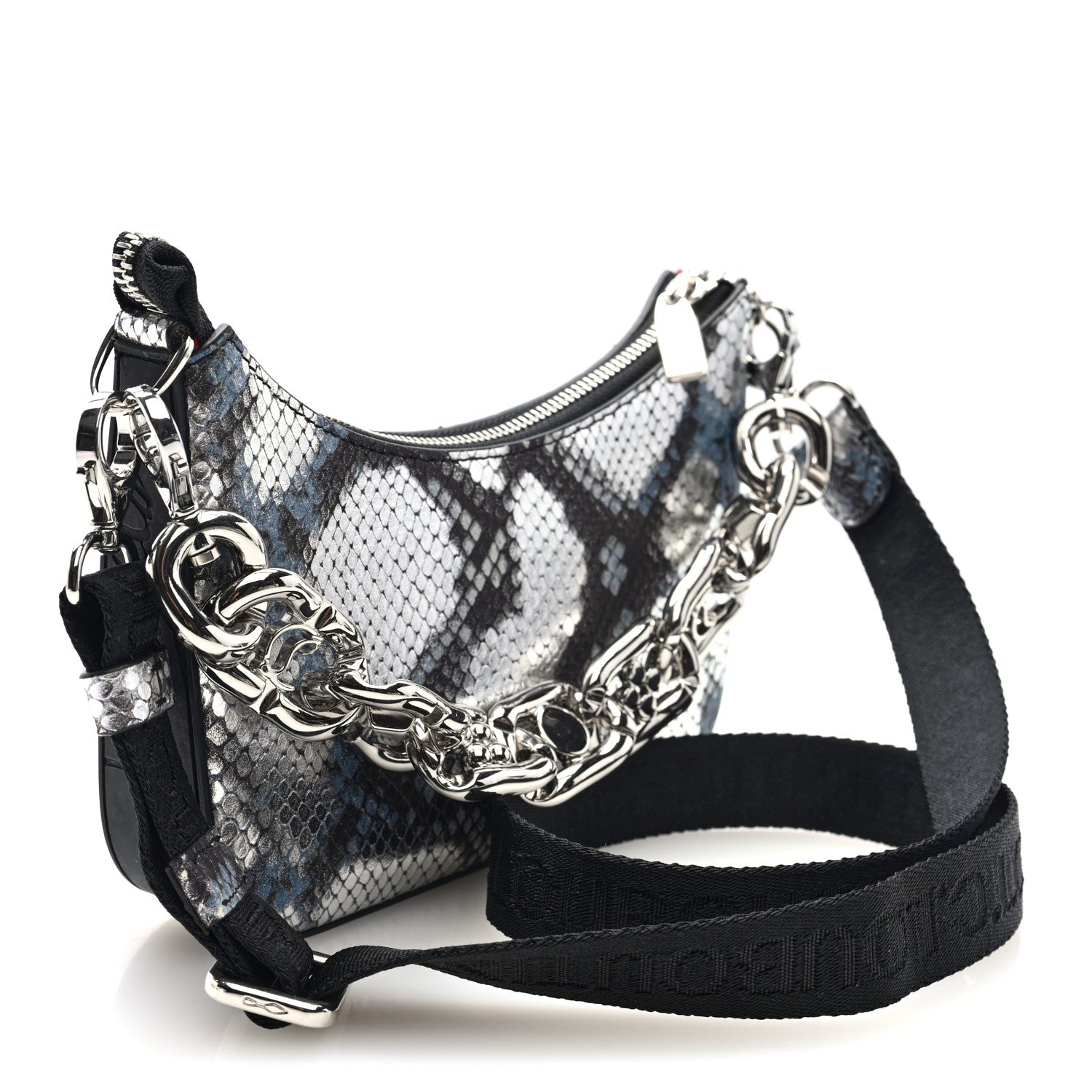 Calfskin Amazonia Loubila Mini Chain Shoulder Bag Multicolor