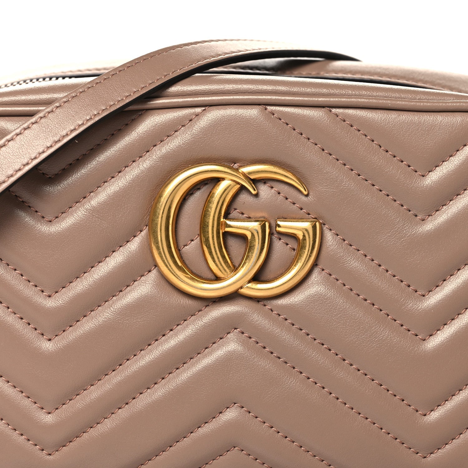 Calfskin Matelasse Small GG Marmont Chain Shoulder Bag Porcelain Rose