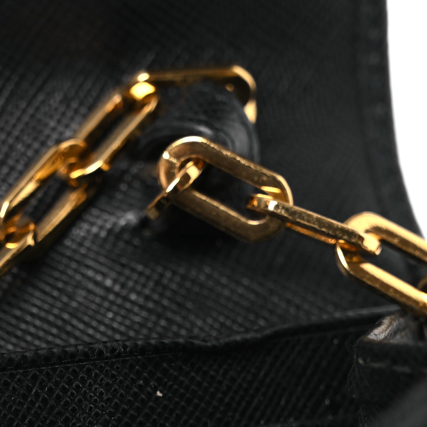 Saffiano Metal Large Chain Wallet Black