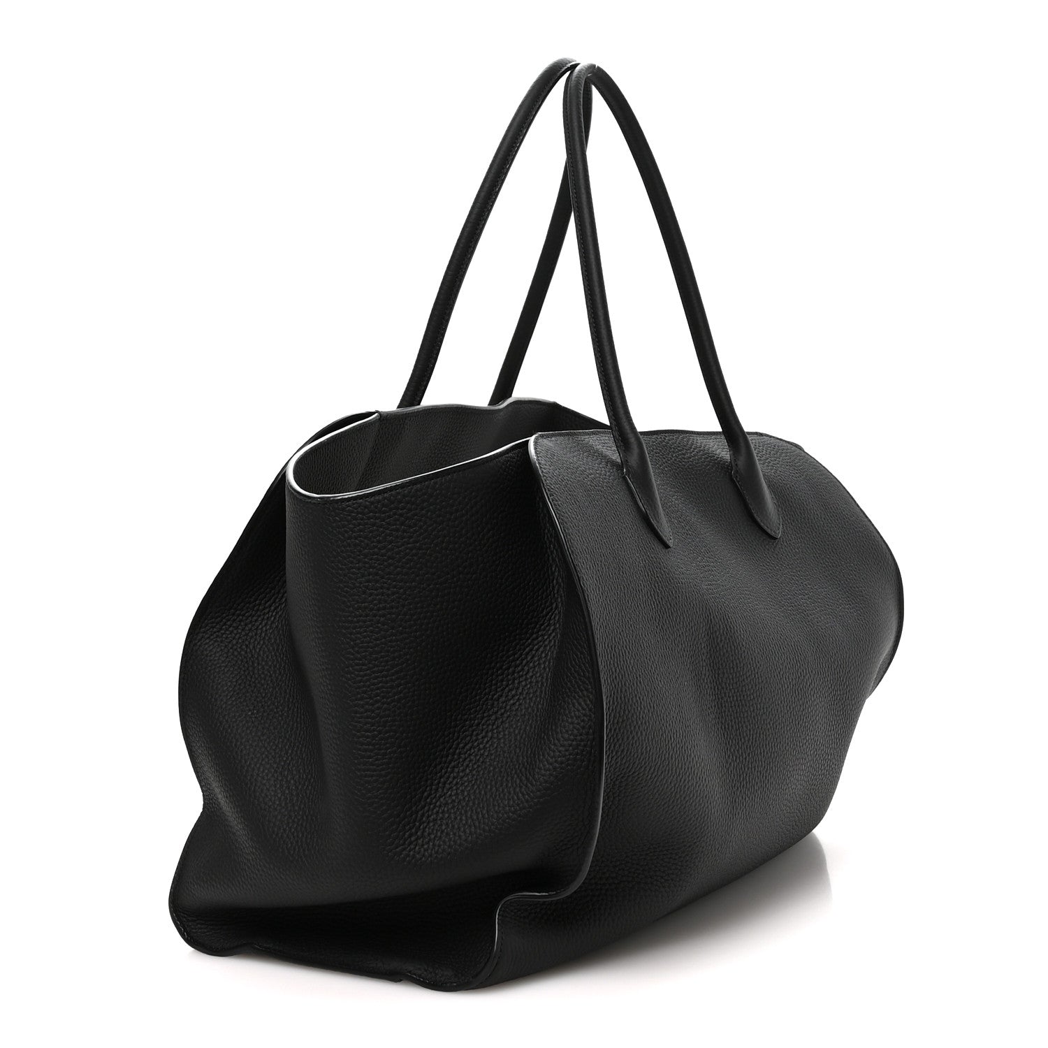 Matte Grained Calfskin Marlo 17 Black