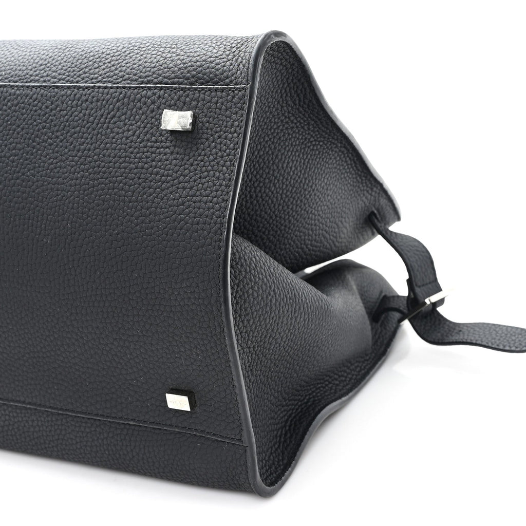 Matte Grained Calfskin Soft Margaux 15 Black