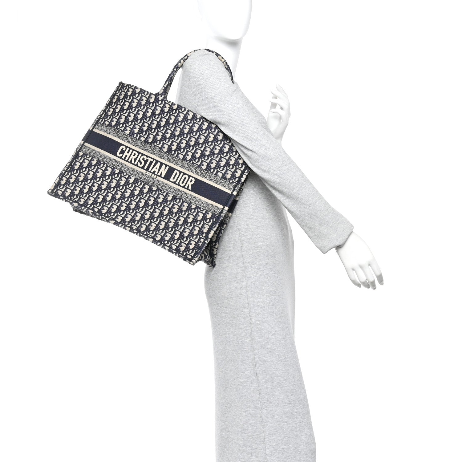 Oblique Large Book Tote Blue Multicolor
