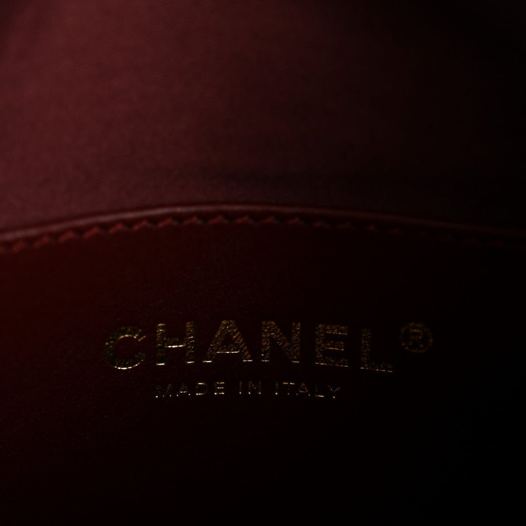 Caviar Quilted Medium Chanel 25 Handbag Burgundy