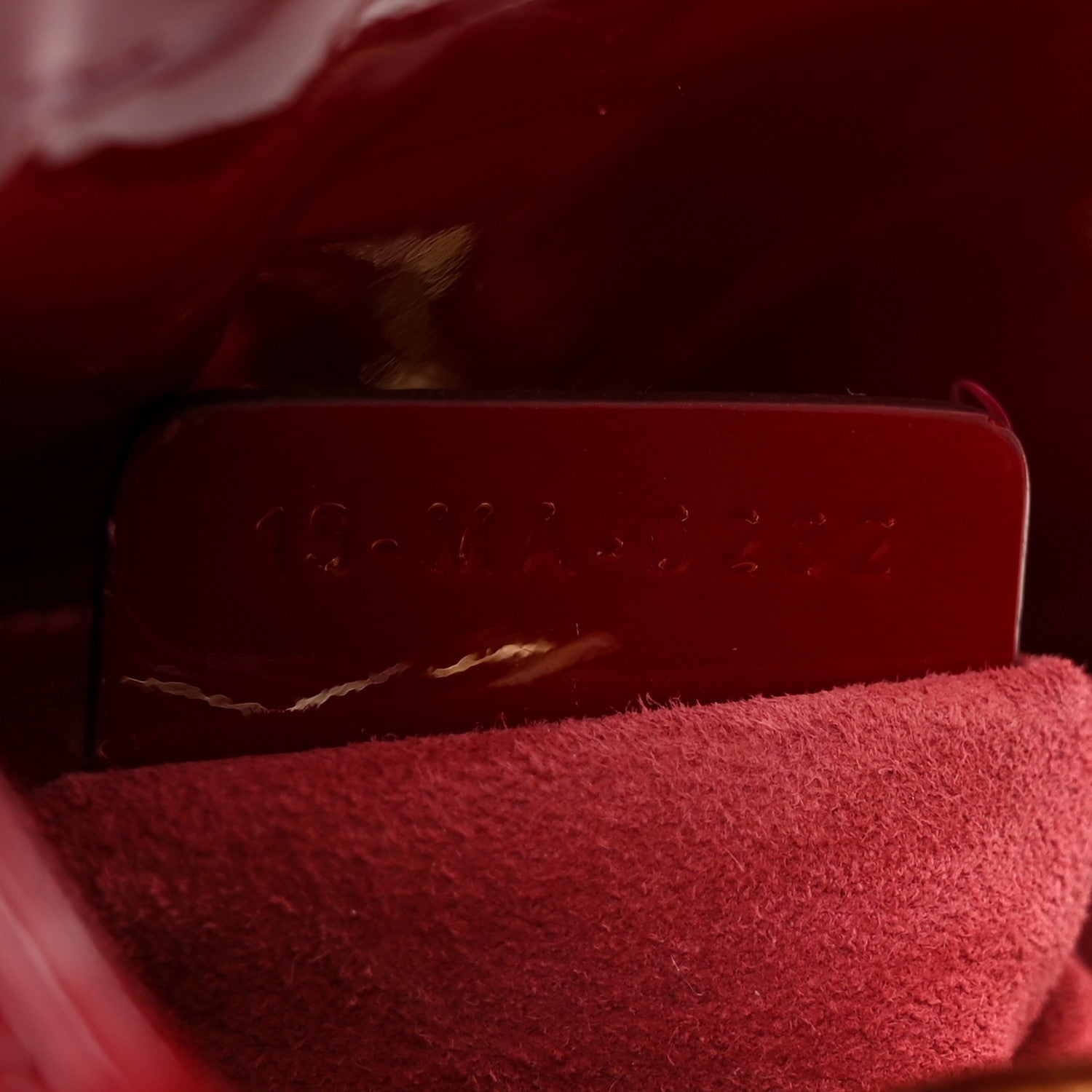 Patent Cannage Mini Lady Dior Red
