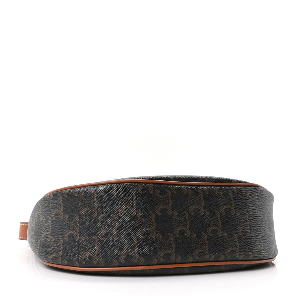Triomphe Canvas Calfskin Medium Strap Ava Triomphe Shoulder Bag Tan