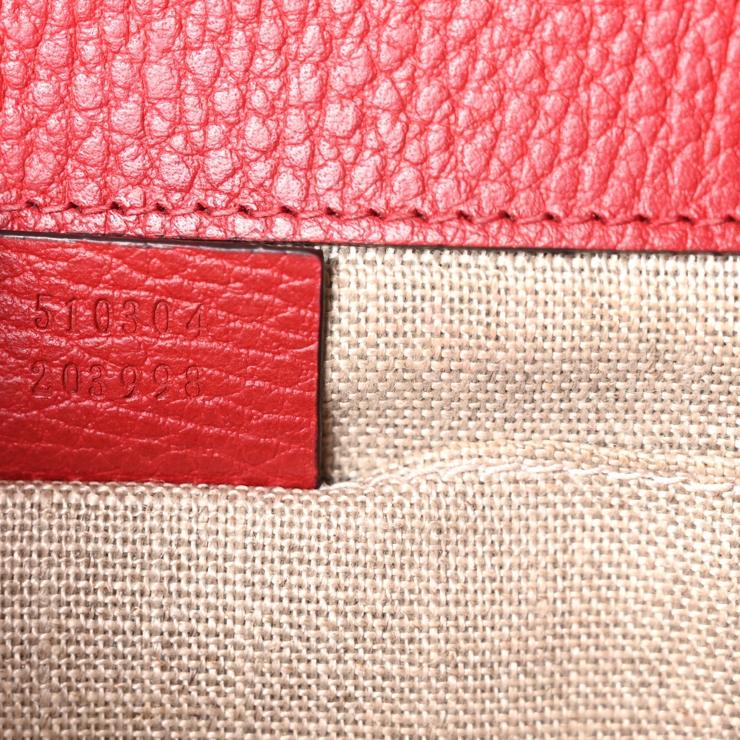 Dollar Calfskin Small Interlocking G Shoulder Bag Red