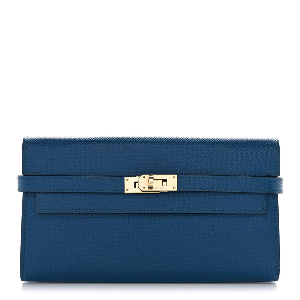 Grain d'H Kelly Longue Wallet Bleu De Galice