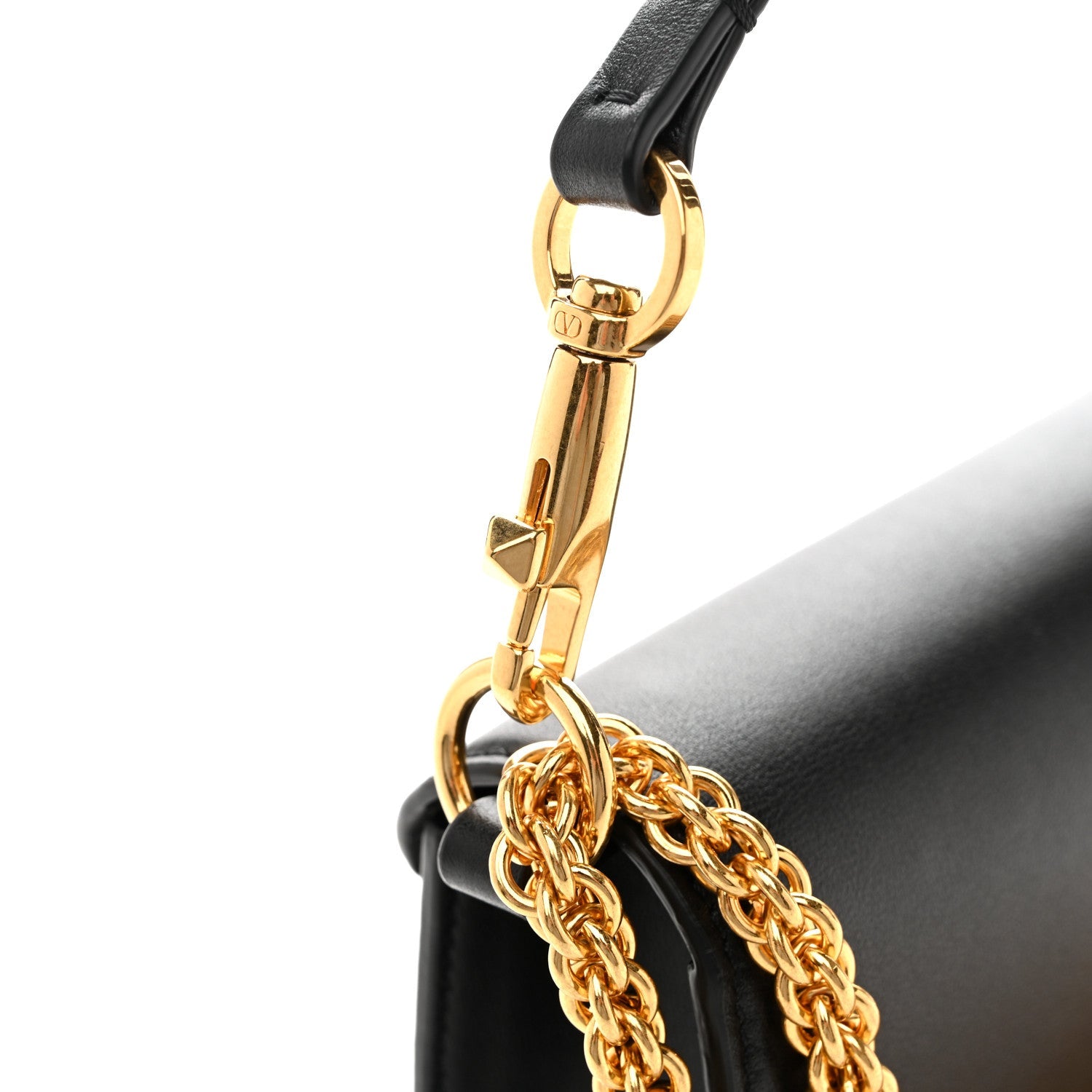 Calfskin Vlogo Small Loco Shoulder Bag Black