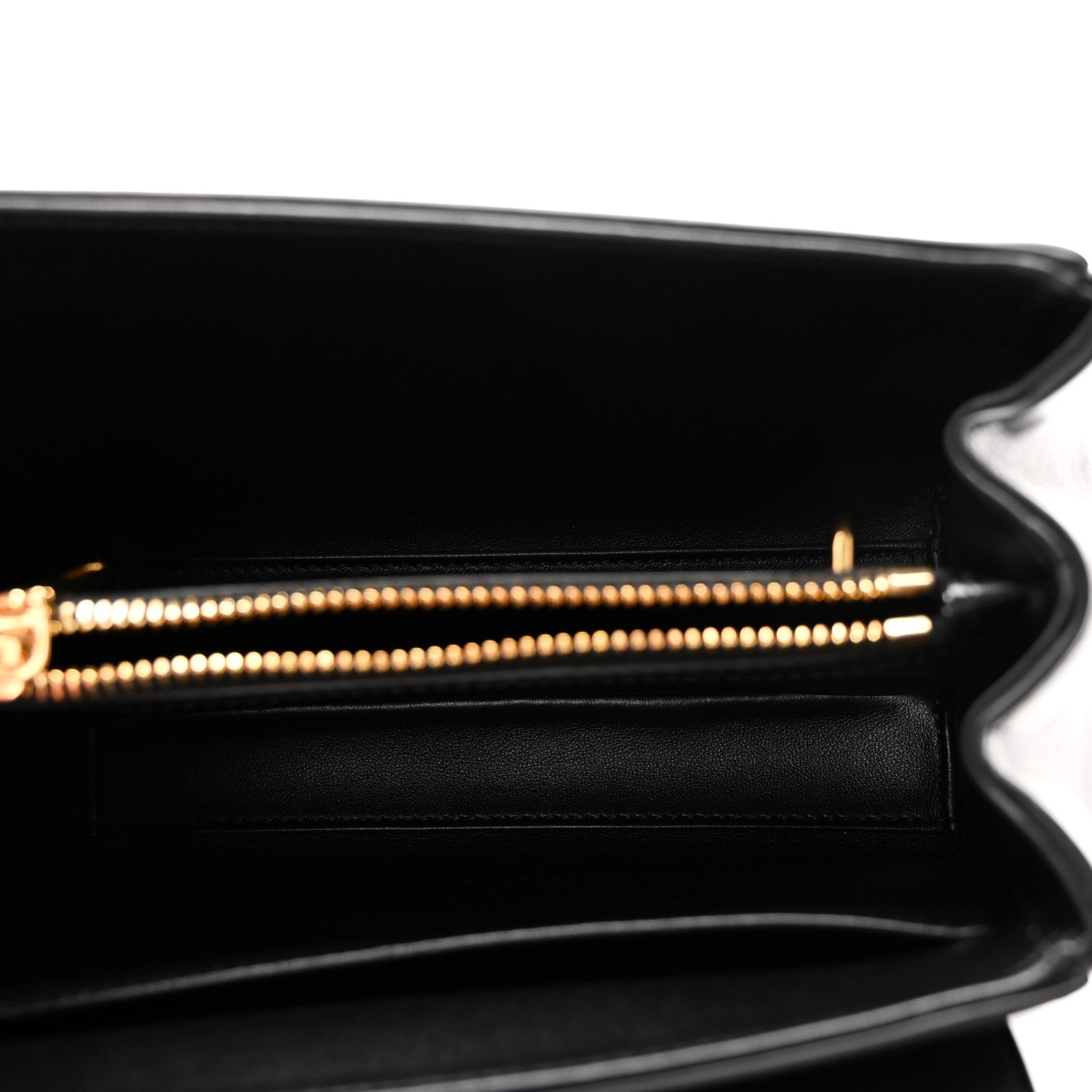 Satinated Calfskin Mini 16 Top Handle Bag Black