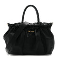 Tessuto Nylon Bow Shoulder Bag Black