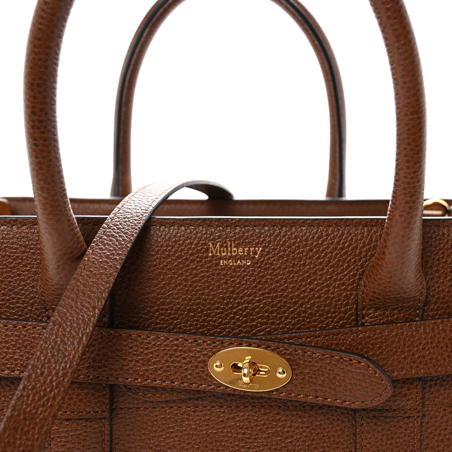 Grain Vegetable Tanned Calfskin Small Zipped Bayswater Oak