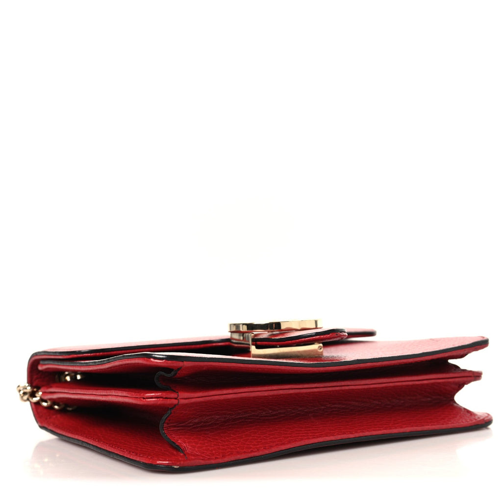 Dollar Calfskin Small Interlocking G Shoulder Bag Red