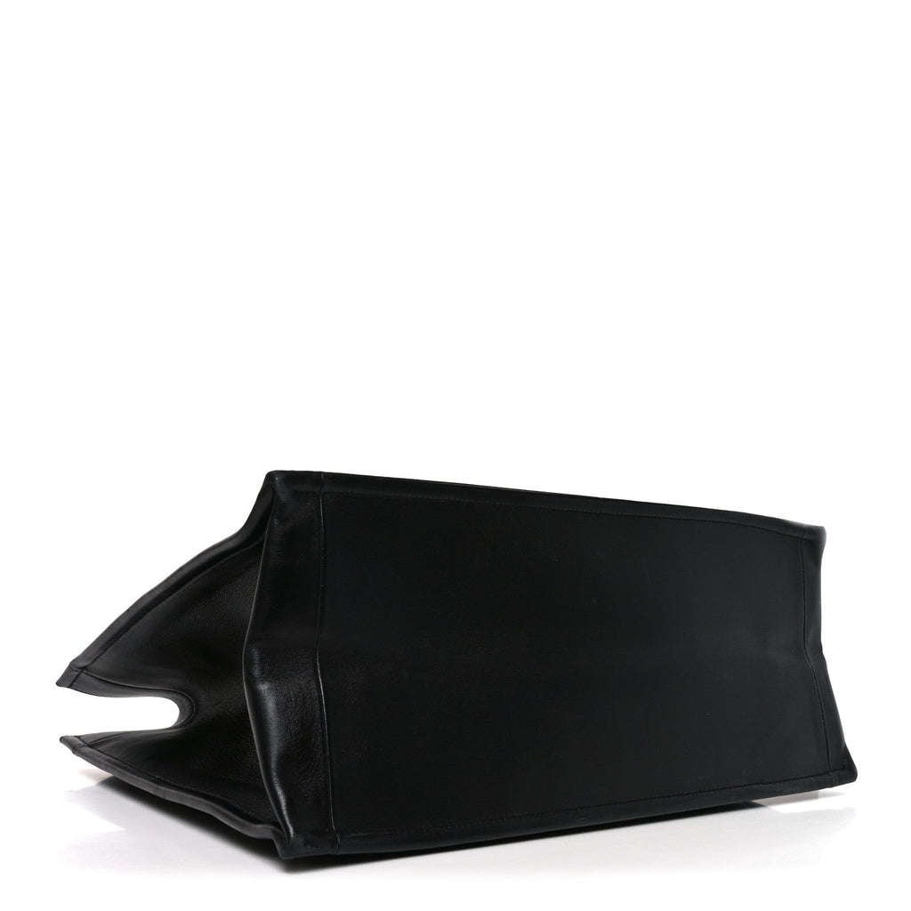 Calfskin Archicannage Large Essential Tote Black