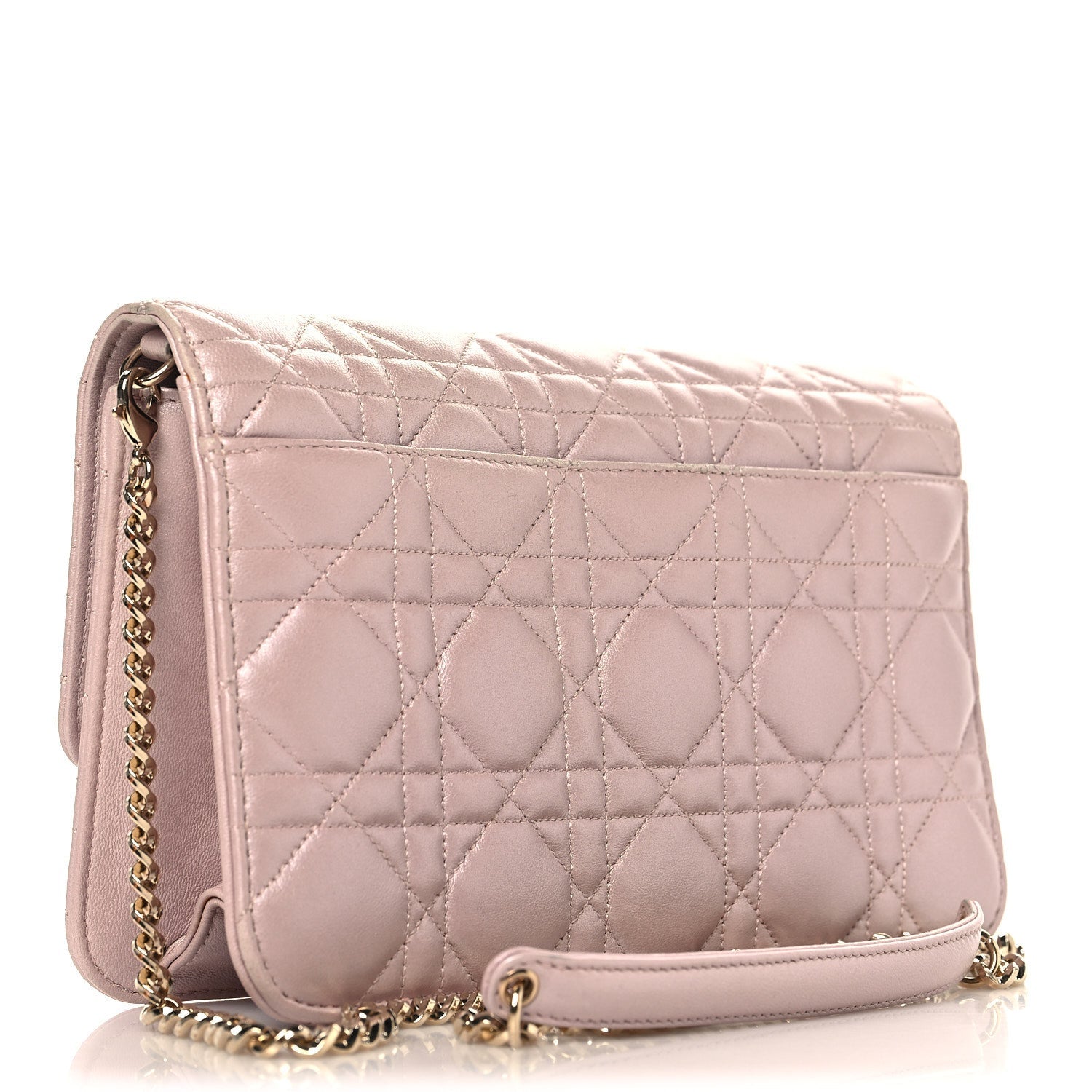 Pearly Lambskin Cannage Miss Dior Promenade Pouch Lotus