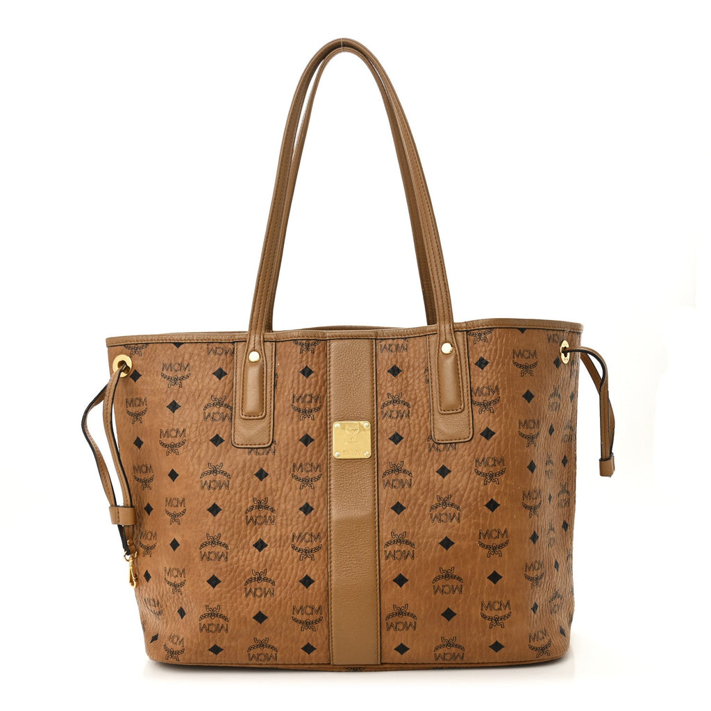 Visetos Medium Liz Reversible Shopper Tote Cognac