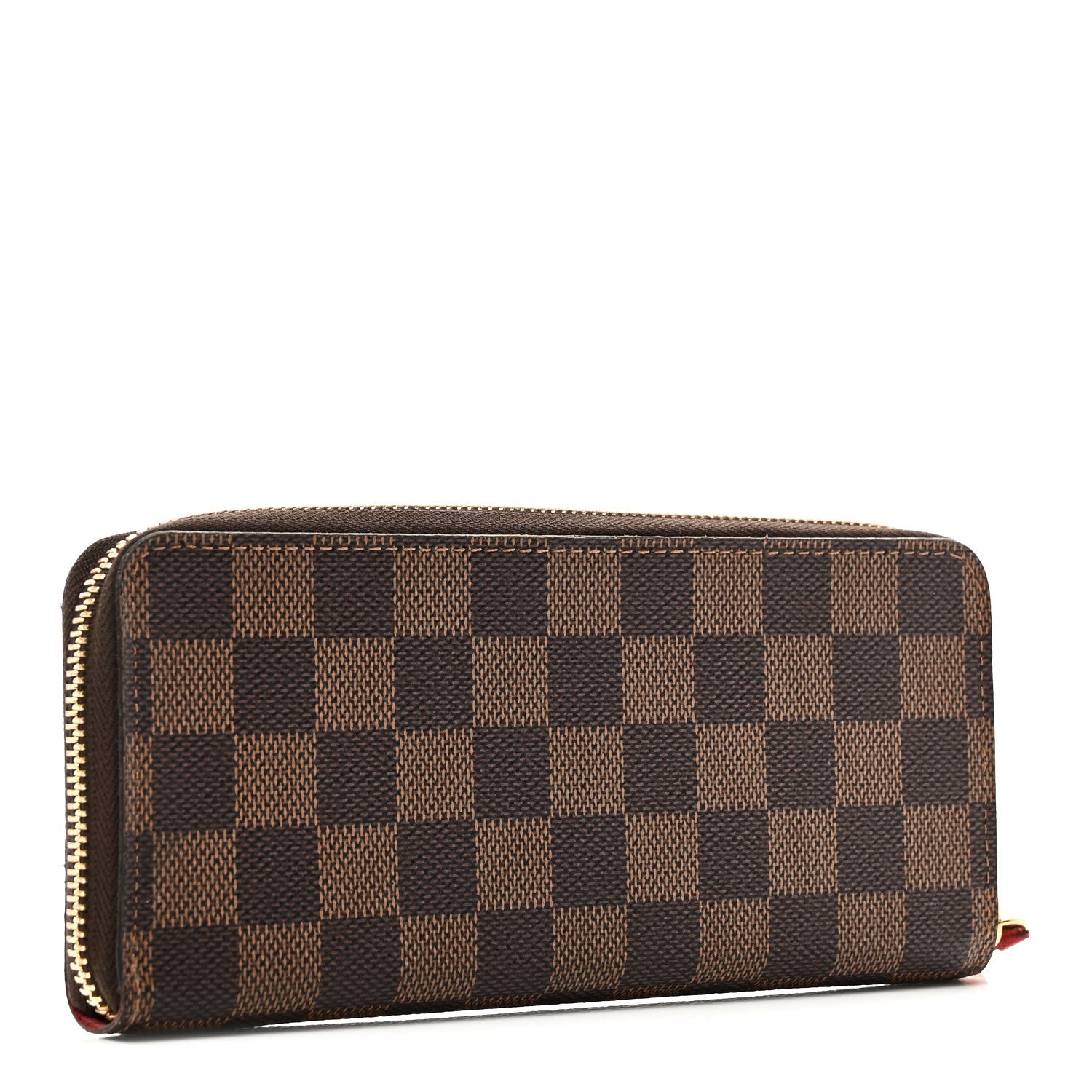 Damier Ebene Clemence Wallet Cherry