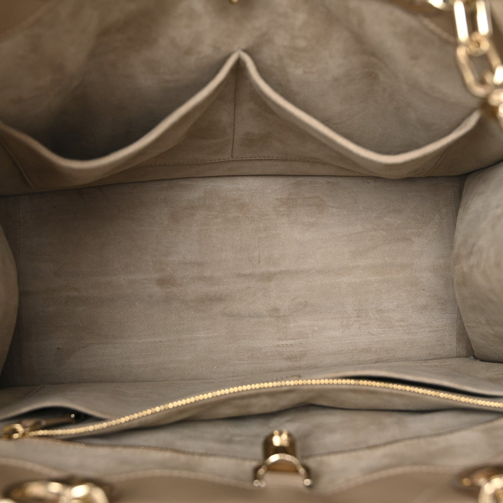 Calfskin Archicannage Medium Essential Tote Beige