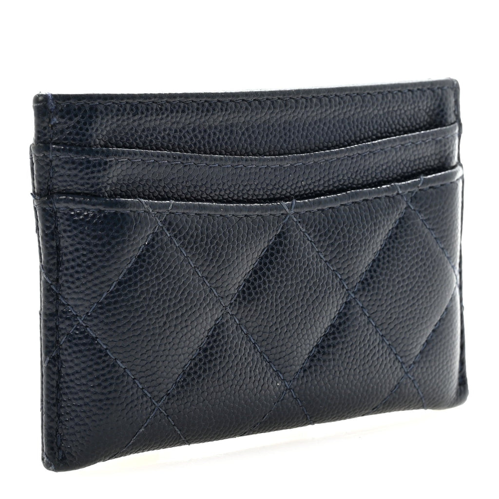 Caviar Quilted  Holder Navy