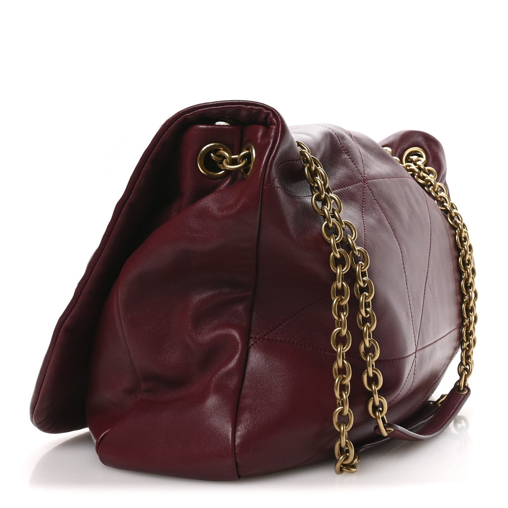 Lambskin Matelasse Monogram Large Jamie 4.3 New Dark Bordeaux