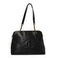 Caviar Large CC Shoulder Bag Black