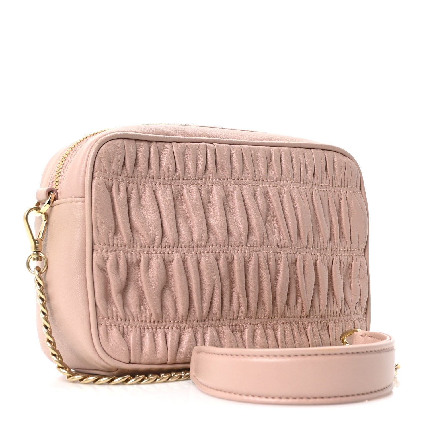 Nappa Gaufre Camera Bag Cipria