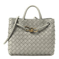 Nappa Intrecciato Small Andiamo Shoulder Bag Sterling