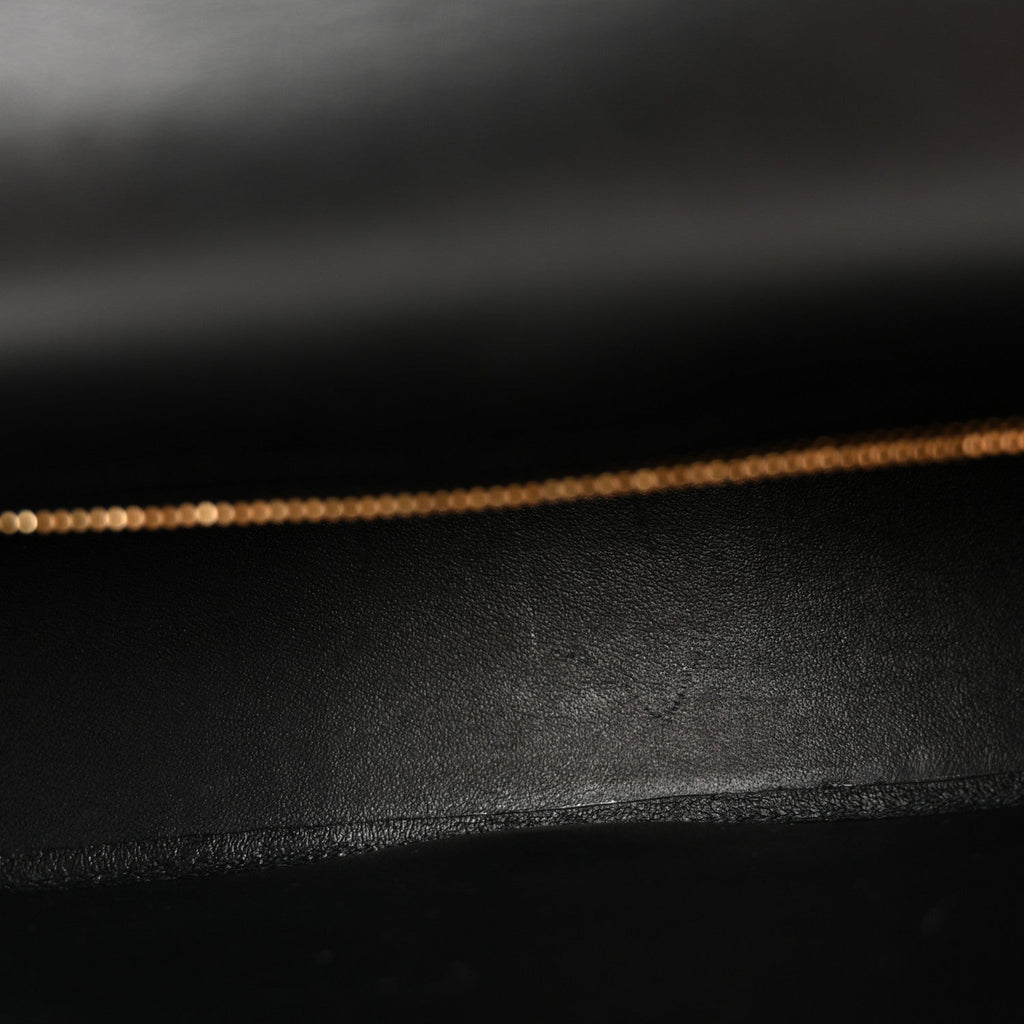 Calfskin Aura Shoulder Bag Black
