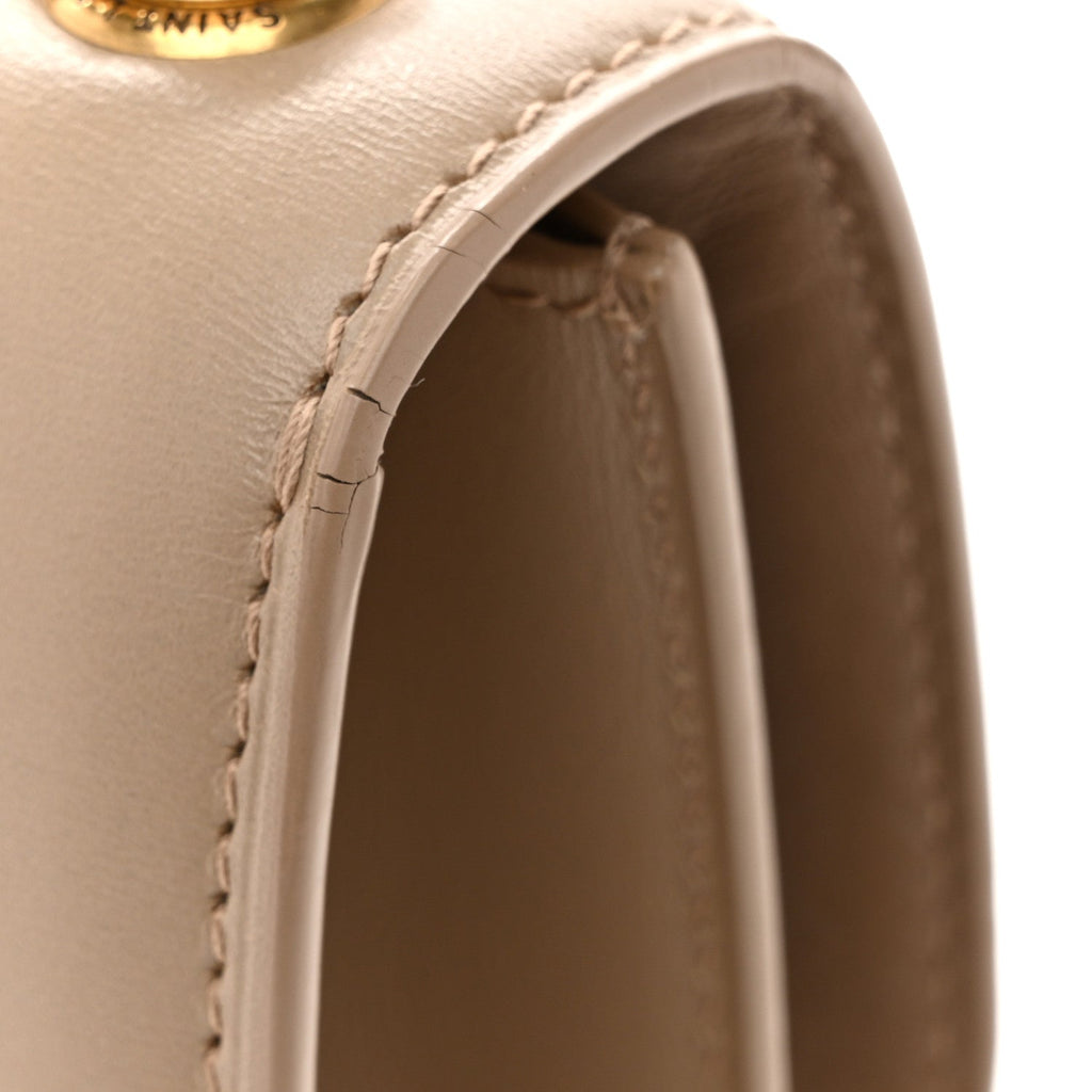 Smooth Calfskin Le Carre Satchel Dark Beige