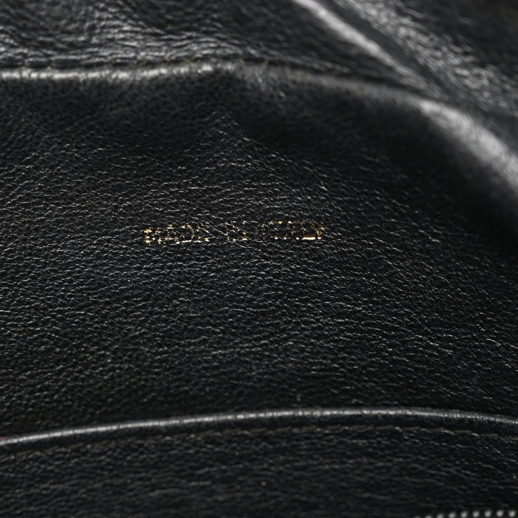 Lambskin Quilted CC Tassel Camera Case Black