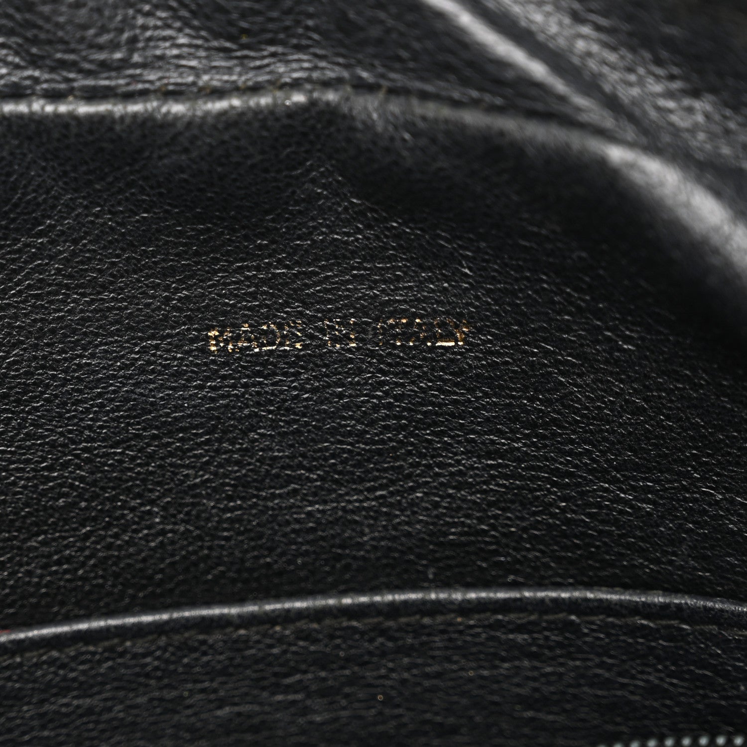 Lambskin Quilted CC Tassel Camera Case Black