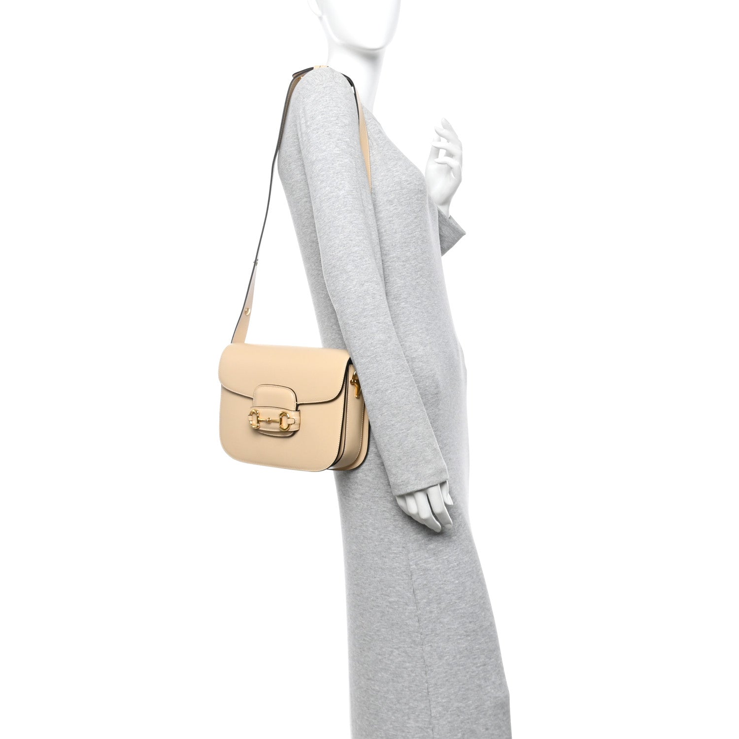 Azalea Calfskin Horsebit 1955 Shoulder Bag Bubble Tea