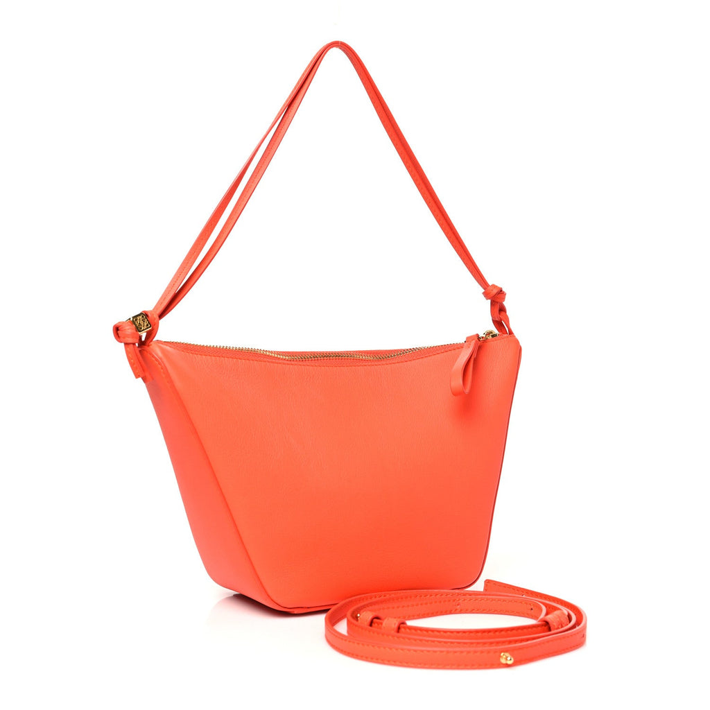 Calfskin Mini Hammock Hobo Vivid Orange